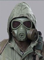 M04 Dummy Gas Mask w/ Ventilatiing Fan (OD)