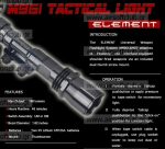 M961 Tactical Light LED Version Super Bright (BK)