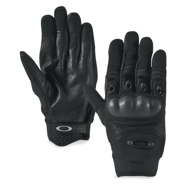 Oakley style Full Finger Real leather Carbon Knuckle-Black