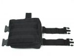 Molle Utility Drop Leg Panel Pouch Bag-Black