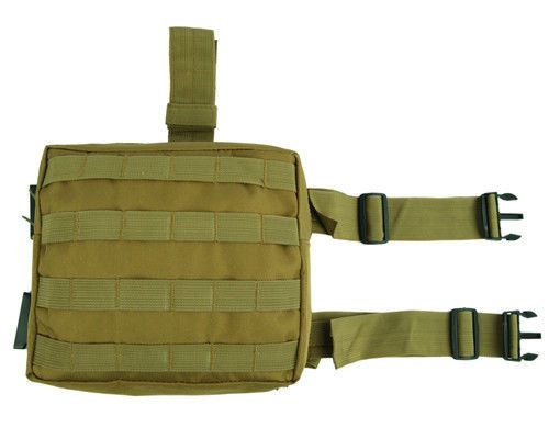 Molle Utility Drop Leg Panel Pouch Bag-Tan