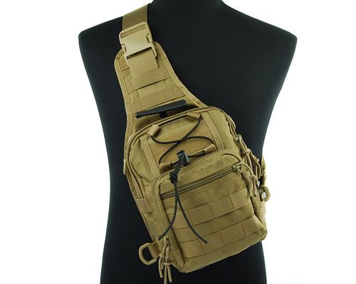 Military Molle Tactical Sling Bag-Tan