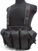 Tactical Magazine Chest Rig Carry Vest Black (600D)