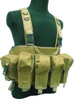 Tactical Magazine Chest Rig Carry Vest Tan (600D)