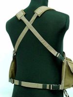 Tactical Magazine Chest Rig Carry Vest Tan (600D)
