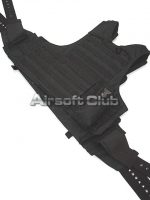 Molle Tactical Strike Plate Carrier Vest Black (600D)