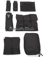 Molle Tactical Strike Plate Carrier Vest Black (600D)