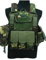 Molle Tactical Strike Plate Carrier Vest Woodland