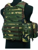 Molle Tactical Strike Plate Carrier Vest Woodland - Image 3