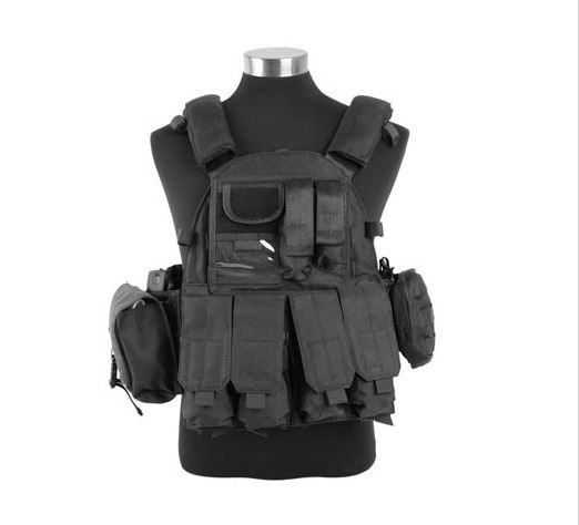 1000D Molle Tactical Combat Vest Black