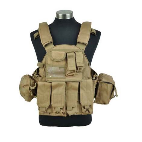 1000D Molle Tactical Combat Vest Tan