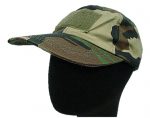 Velcro Patch Military Cap -Woodland