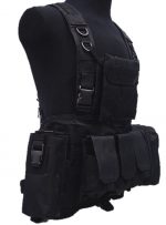 Versatile Military Plate Carrier Tactical Vest Black (600D) - Image 3