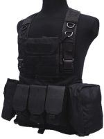 Versatile Military Plate Carrier Tactical Vest Black (600D)