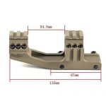 Tri-Side Rail Extend 25.4 mm Ring Mount Type 1 - DE																																																																																																																																					 - Image 2