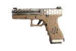 G17 HEX-CUT- Tan/Silver Slide