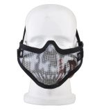 Strike Steel Mech Half Face Skull Mask - BK