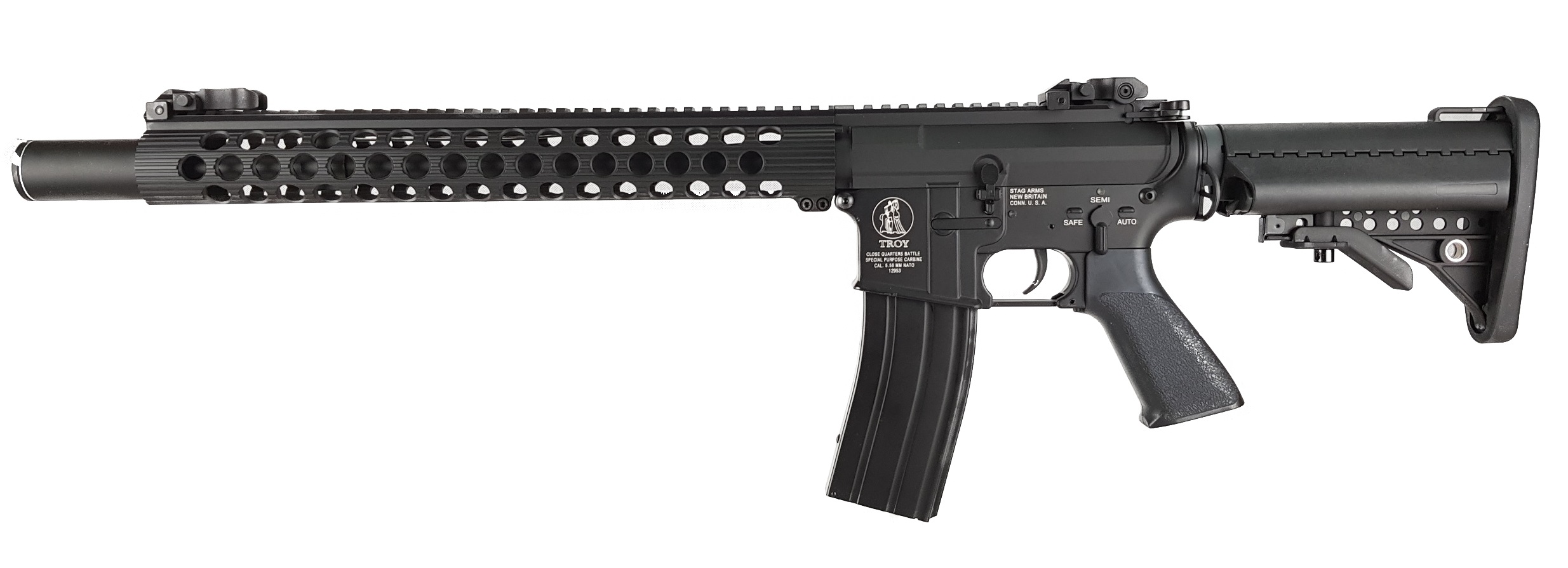 M4 TROY 15" - Quick Change Spring System, FULL METAL 