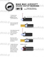 60 Degree Shark Hopup Bucking: rubber + "X" type spacing 2   pcs