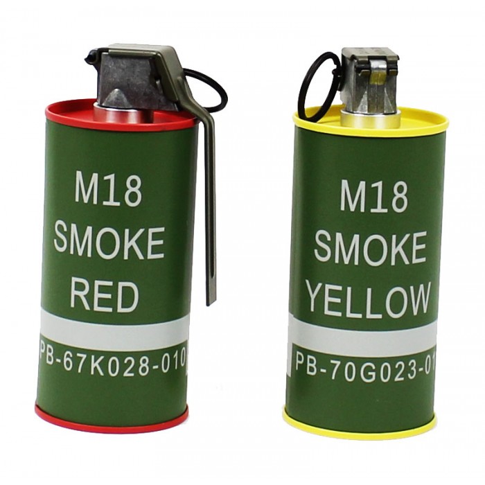 M18 Smoke Grenade BB Can Set RED/YELLOW (1500bbs)