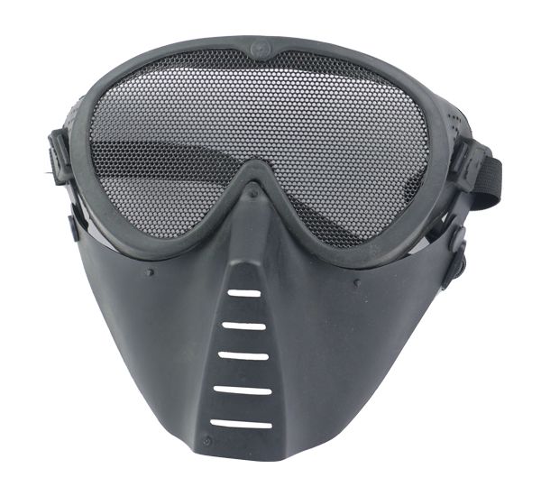MASK WITH EYEWEAR STEEL NET (Black)