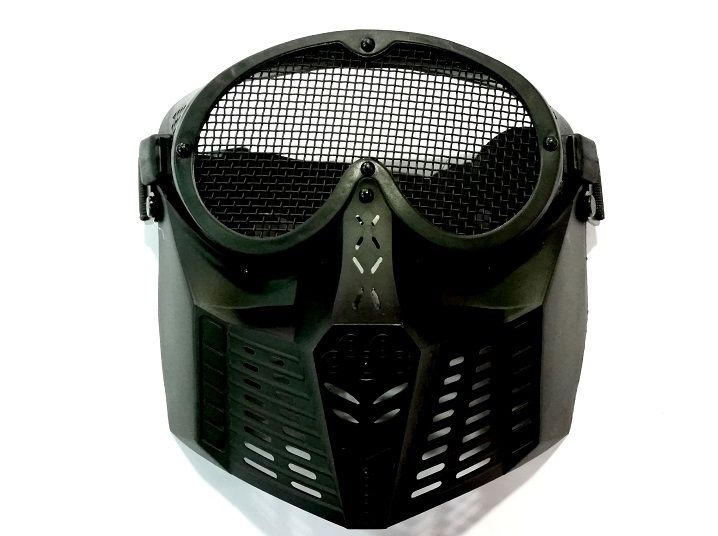 FORCE WAR MASK WITH EYEWEAR STEEL NET (Black)