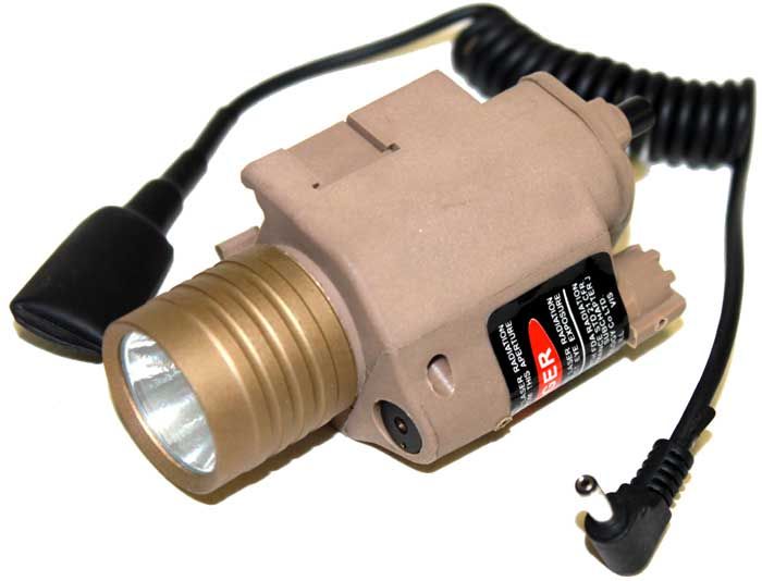 M6 6V RIS LED Flashlight Laser-TAN