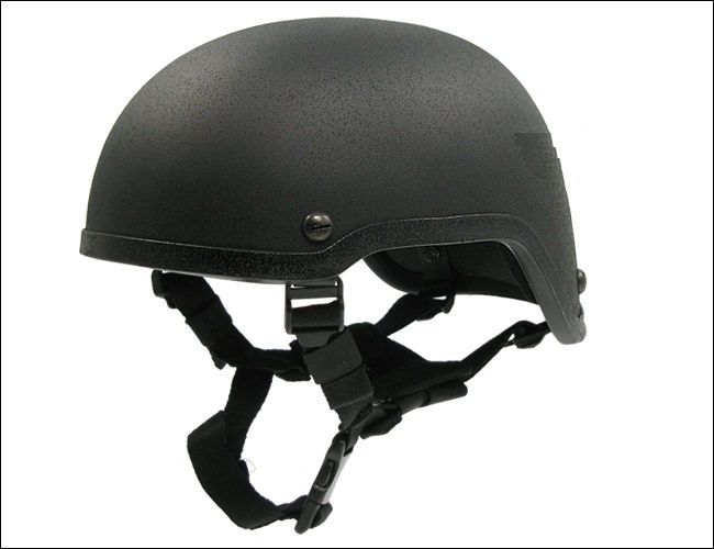 MICH 2001 Helmet Replica, Fiber Glass - Black