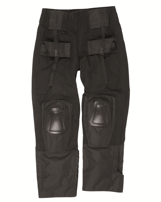 WARRIOR TROUSERS WITH KNEE PADS BLACK