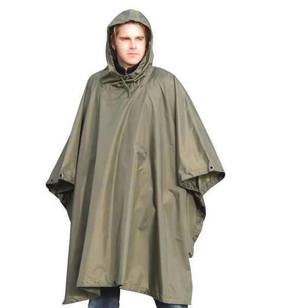 RIPSTOP WET WEATHER PONCHO - OD