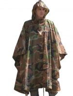 RIPSTOP WET WEATHER PONCHO - WOODLAND