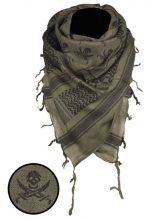SHEMAGH SCARF (SKULL) OD/BLACK