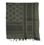 SHEMAGH SCARF (SKULL) OD/BLACK  - Image 2