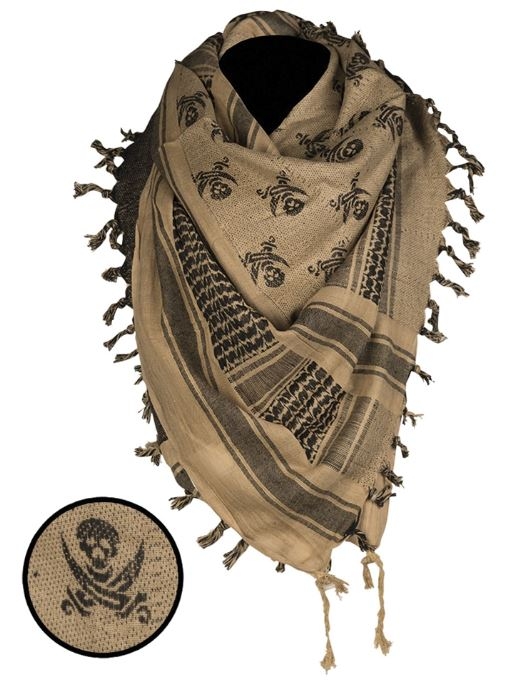 SHEMAGH SCARF (SKULL) COYOTE/BLACK 