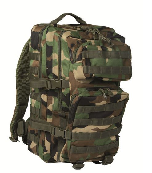 US ASSAULT PACK LARGE 36L WOODLAND