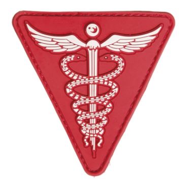 RED PVC MEDICAL 3D PATCH		