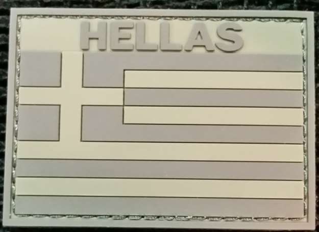 PVC Greek Flag (HELLAS) - Low Visibility OD