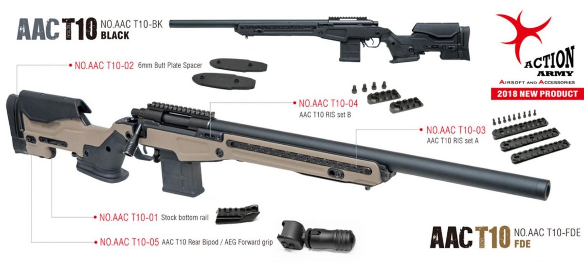AAC T10 Bolt Action Sniper Rifle BK - Image 3