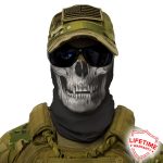 FACE SHIELD-TACTICAL / BLACK SKULL