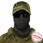 FACE SHIELD-ALLIGATOR SKIN / BLACK