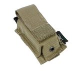 TMC Cordura MOLLE Single Pistol Mag Pouch (Tan ) - Image 3