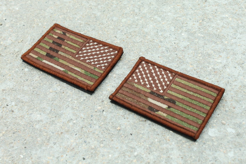 TMC Velcro Patch Brown US Flag Set ( MC )