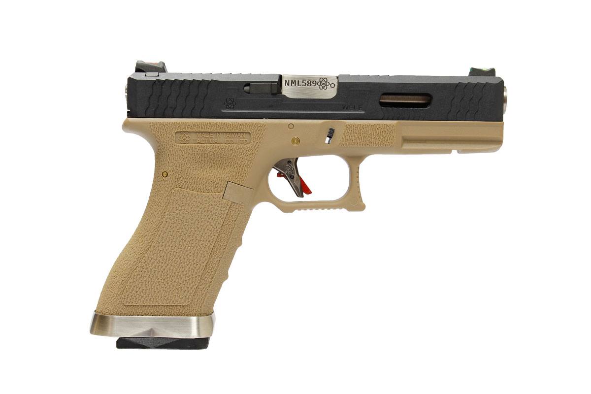Force G17 TAN (Black Slide and Silver Barrel)