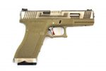 WE Force G17 GBB Tan (Silver Slide and Silver Barrel) - Image 2