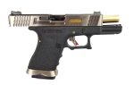 WE Force G19 GBB BK (Silver Slide and Gold Barrel) - Image 4