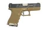 WE Force G19 GBB Tan (Black Slide and Silver Barrel) - Image 3