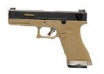 WE Force G18C GBB Tan (Black Slide and Gold Barrel)