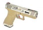 WE Force G18C GBB Tan (Silver Slide and Silver Barrel) - Image 4