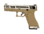 WE Force G18C GBB Tan (Silver Slide and Silver Barrel)