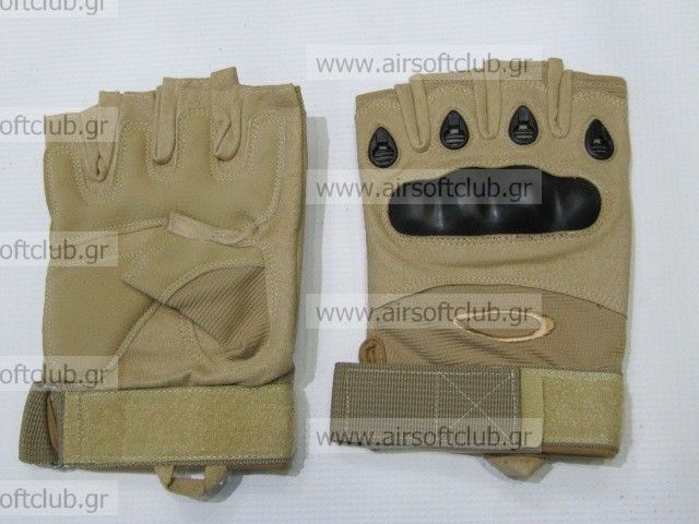 Oakley style half finger-TAN